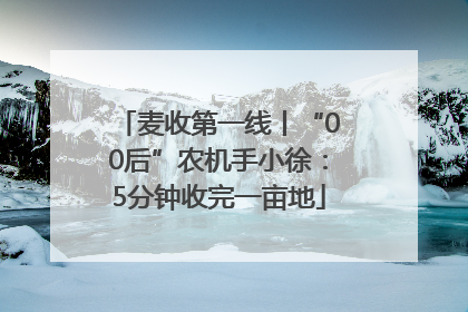麦收第一线丨“00后”农机手小徐：5分钟收完一亩地