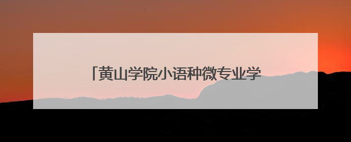 黄山学院小语种微专业学生助力景区外语讲解服务