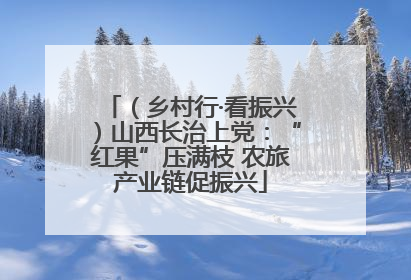 （乡村行·看振兴）山西长治上党：“红果”压满枝 农旅产业链促振兴