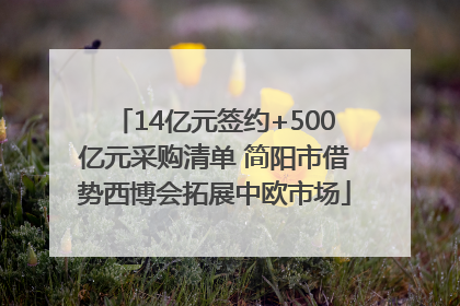 14亿元签约+500亿元采购清单 简阳市借势西博会拓展中欧市场