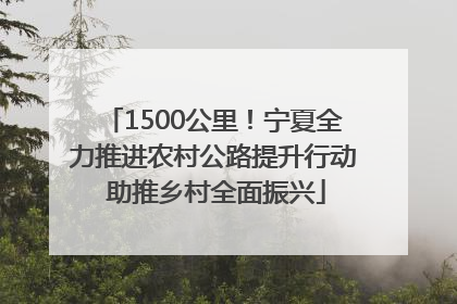 1500公里！宁夏全力推进农村公路提升行动 助推乡村全面振兴
