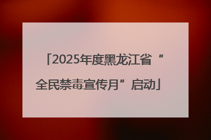 2025年度黑龙江省“全民禁毒宣传月”启动