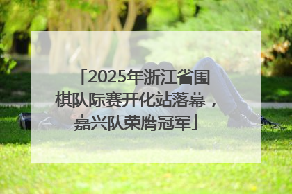 2025年浙江省围棋队际赛开化站落幕，嘉兴队荣膺冠军